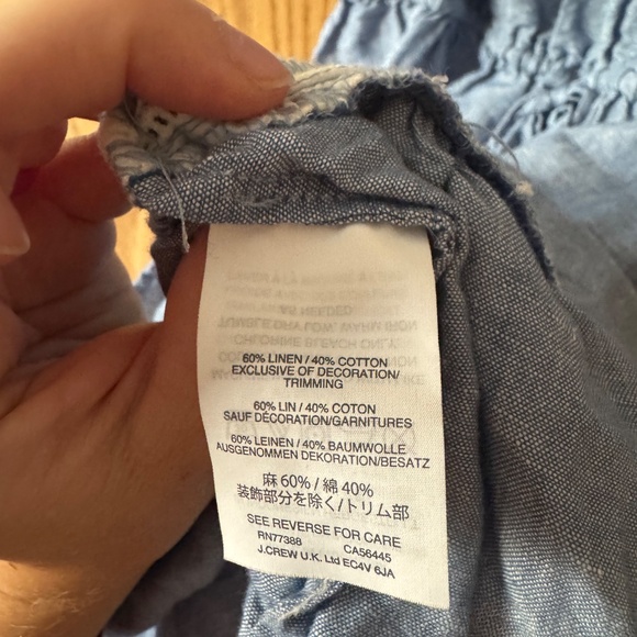 J.Crew Linen/cotton off the shoulder ruffle dress - Picture 4 of 4